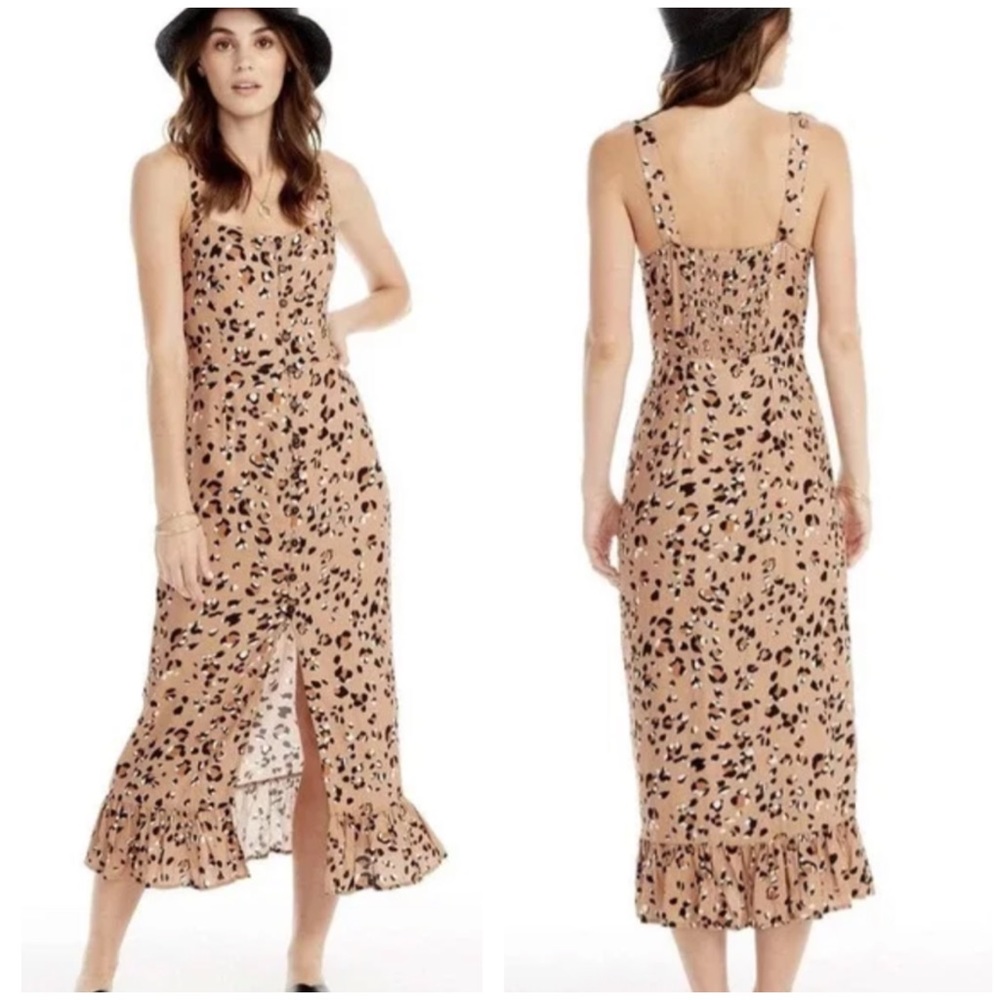 SALTWATER LUXE Leopard Midi Dress XS